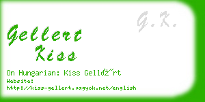 gellert kiss business card